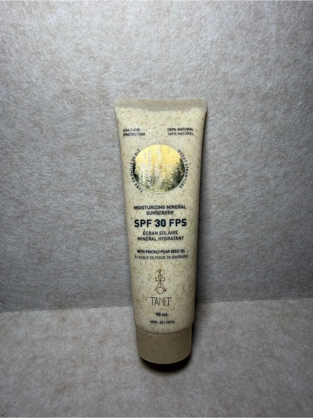 TANIT Moisturizing Mineral SPF 30 Sunscreen Natural Prickly Pear Seed 90mL NWT